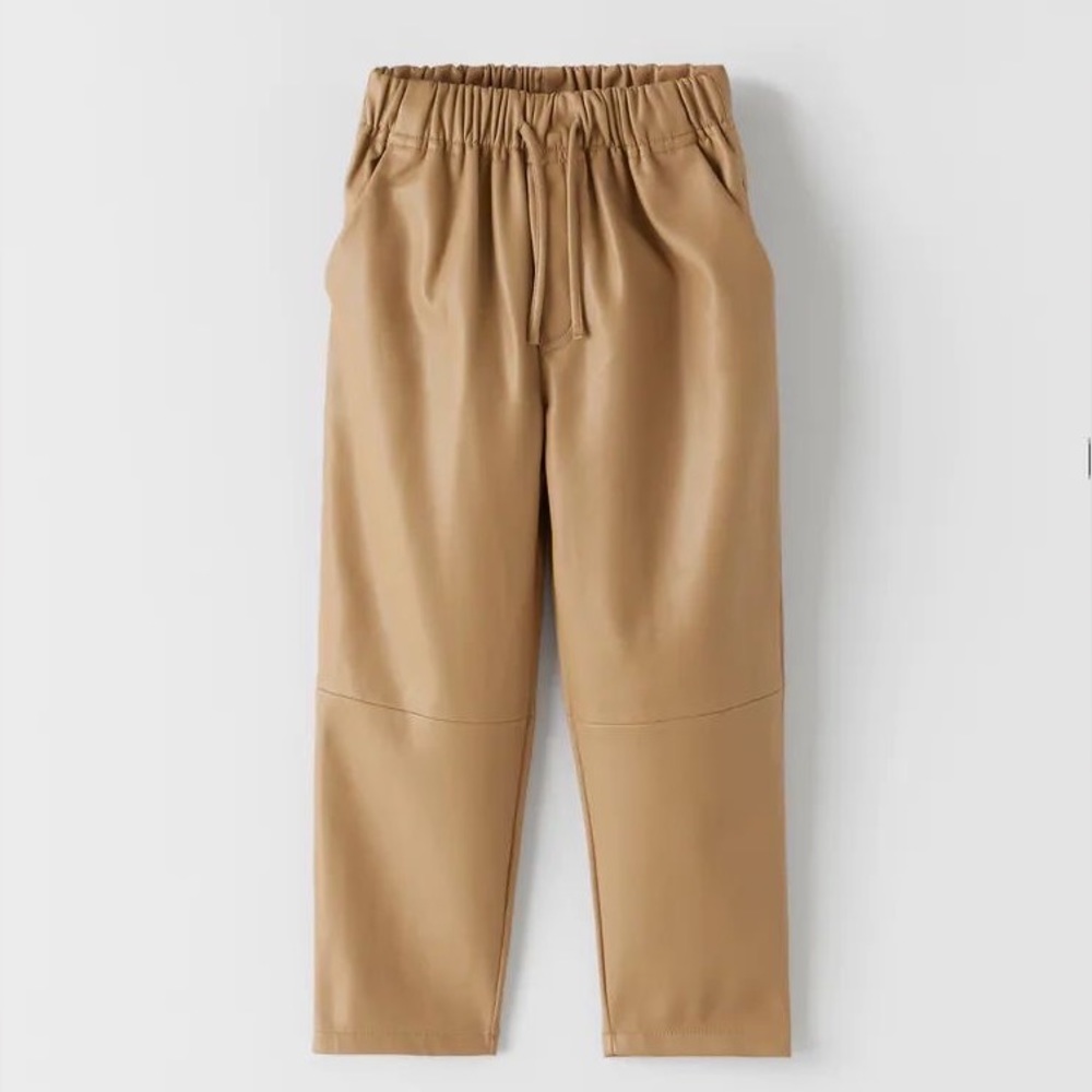 Zara Girls faux leather pants, size 9
